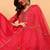 Pink embroidered silk blend stitched readymade suit