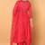 Pink embroidered silk blend stitched readymade suit