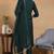 Green woven silk blend stitched readymade suit