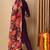 Purple embroidered silk blend stitched readymade suit