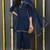 Blue embroidered silk blend stitched readymade suit