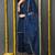 Blue embroidered silk blend stitched readymade suit