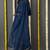 Blue embroidered silk blend stitched readymade suit