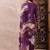 Purple printed silk blend stitched readymade suit