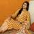 Yellow printed rayon stitched readymade suit