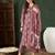 Maroon printed rayon stitched readymade suit