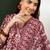 Maroon printed rayon stitched readymade suit