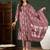 Maroon printed rayon stitched readymade suit
