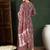 Maroon printed rayon stitched readymade suit