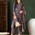 Blue printed rayon stitched readymade suit