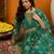 Green printed georgette stitched readymade suit