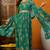 Green printed georgette stitched readymade suit