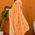 Orange printed georgette stitched readymade suit
