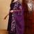 Purple embroidered silk blend stitched readymade suit