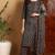Black printed pure cotton stitched readymade suit