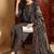 Black printed pure cotton stitched readymade suit