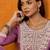 Pink embroidered silk blend stitched readymade suit