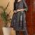 Blue printed pure cotton stitched readymade suit