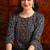 Blue printed pure cotton stitched readymade suit