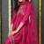 Pink embroidered silk blend stitched readymade suit