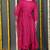 Pink embroidered silk blend stitched readymade suit