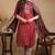Maroon embroidered silk blend stitched readymade suit