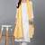 Yellow embroidered rayon stitched readymade suit