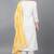 Yellow embroidered rayon stitched readymade suit