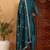 Green embroidered silk blend stitched readymade suit