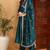 Green embroidered silk blend stitched readymade suit