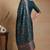Teal woven chanderi stitched readymade suit