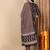 Black printed rayon stitched readymade suit