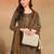 Brown printed blended cotton stitched readymade suit