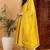 Yellow embroidered silk blend stitched readymade suit