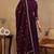 Maroon embroidered georgette stitched readymade suit