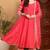 Pink embroidered silk blend stitched readymade suit