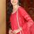 Pink embroidered silk blend stitched readymade suit