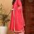 Pink embroidered silk blend stitched readymade suit