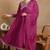 Pink embroidered silk blend stitched readymade suit