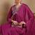Pink embroidered silk blend stitched readymade suit