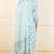 Blue printed pure cotton stitched readymade suit