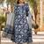 Blue printed rayon stitched readymade suit