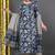 Blue printed rayon stitched readymade suit