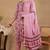 Pink printed rayon stitched readymade suit
