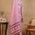 Pink printed rayon stitched readymade suit