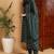 Green printed viscose rayon stitched readymade suit