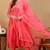 Pink embroidered silk blend stitched readymade suit