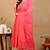 Pink embroidered silk blend stitched readymade suit