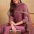 Pink embroidered silk blend stitched readymade suit