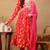 Pink printed georgette stitched readymade suit